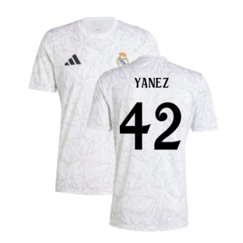 2024-2025 Real Madrid Pre-Match Shirt (White) (Yanez 42)