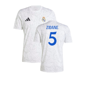 2024-2025 Real Madrid Pre-Match Shirt (White) (Zidane 5)