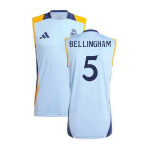 2024-2025 Real Madrid Sleeveless Jersey (Glow Blue) (Bellingham 5)