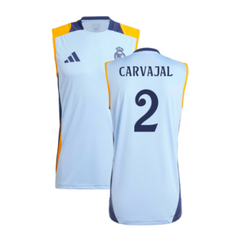 2024-2025 Real Madrid Sleeveless Jersey (Glow Blue) (Carvajal 2)