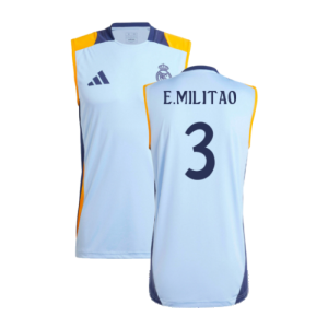 2024-2025 Real Madrid Sleeveless Jersey (Glow Blue) (E.Militao 3)