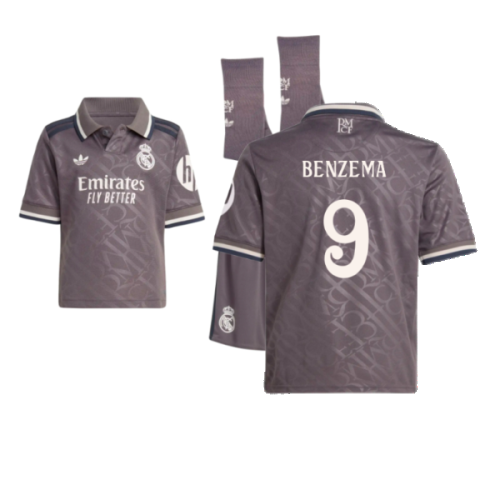 2024-2025 Real Madrid Third Youth Kit (Benzema 9)