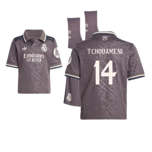 2024-2025 Real Madrid Third Youth Kit (Tchouameni 14)