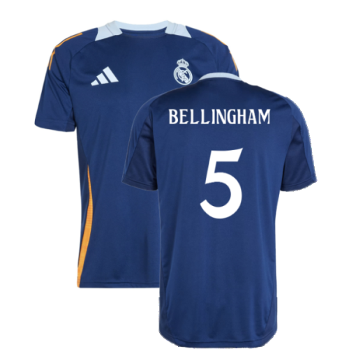 2024-2025 Real Madrid Training Jersey (Navy) (Bellingham 5)