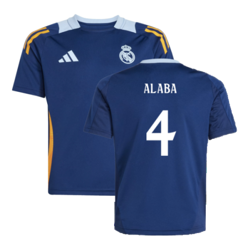 2024-2025 Real Madrid Training Jersey (Navy) - Kids (Alaba 4)