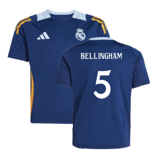 2024-2025 Real Madrid Training Jersey (Navy) - Kids (Bellingham 5)