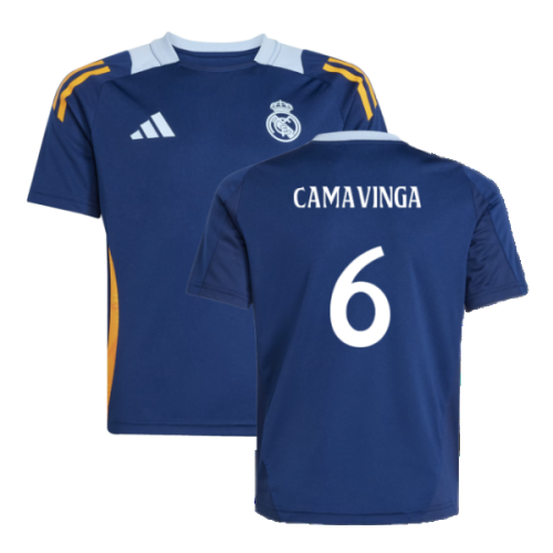 2024-2025 Real Madrid Training Jersey (Navy) - Kids (Camavinga 6)