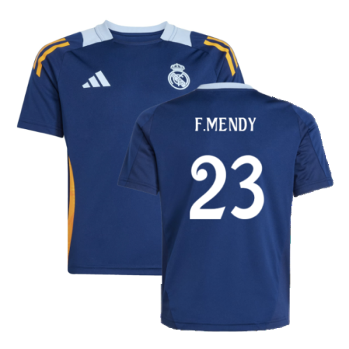 2024-2025 Real Madrid Training Jersey (Navy) - Kids (F.Mendy 23)