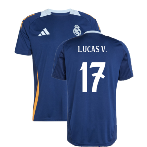 2024-2025 Real Madrid Training Jersey (Navy) (Lucas V. 17)