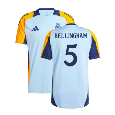 2024-2025 Real Madrid Training Shirt (Glow Blue) (Bellingham 5)