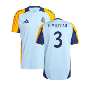 2024-2025 Real Madrid Training Shirt (Glow Blue) (E.Militao 3)