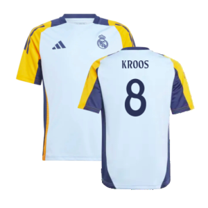 2024-2025 Real Madrid Training Shirt (Glow Blue) - Kids (Kroos 8)