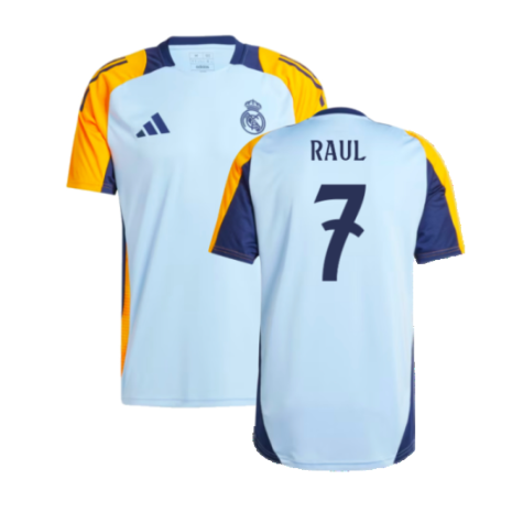 2024-2025 Real Madrid Training Shirt (Glow Blue) (Raul 7)