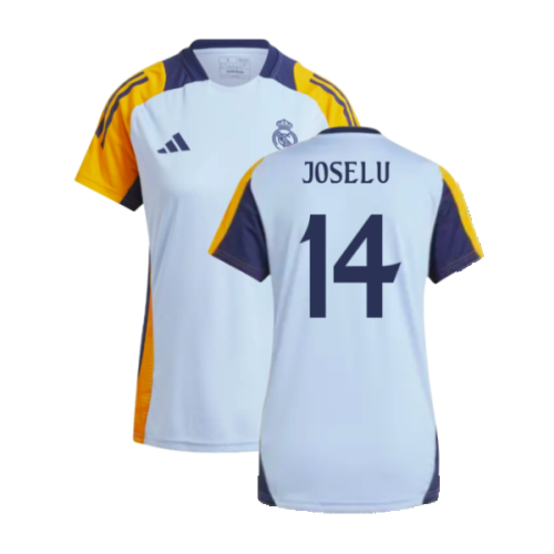 2024-2025 Real Madrid Training Shirt (Glow Blue) - Womens (Joselu 14)