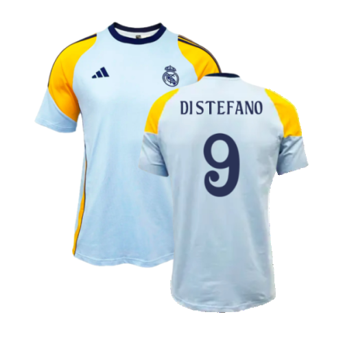 2024-2025 Real Madrid Training Tee (Glow Blue) (Di Stefano 9)