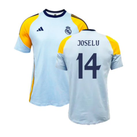 2024-2025 Real Madrid Training Tee (Glow Blue) (Joselu 14)