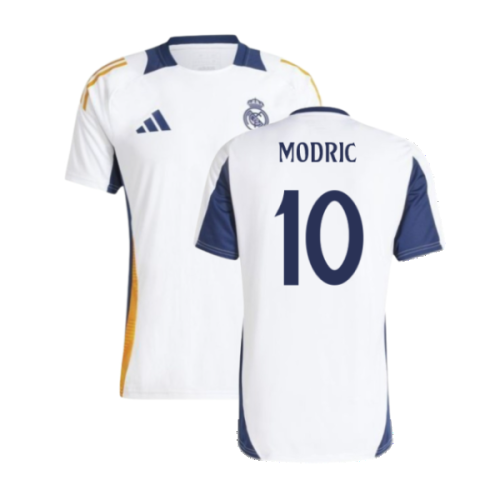 2024-2025 Real Madrid Training Tee (White) (Modric 10)