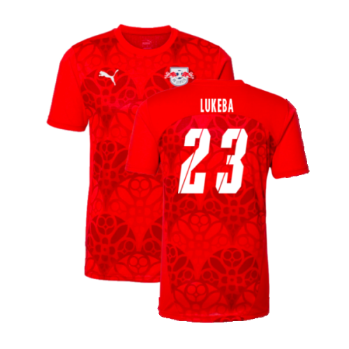 2024-2025 Red Bull Leipzig Pre-Match Shirt (Red) (Lukeba 23)