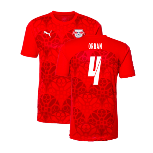 2024-2025 Red Bull Leipzig Pre-Match Shirt (Red) (Orban 4)