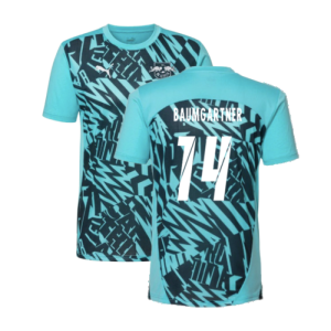 2024-2025 Red Bull Leipzig Pre-Match SS Shirt (Aqua) (Baumgartner 14)