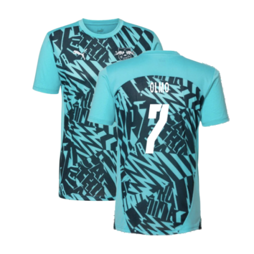 2024-2025 Red Bull Leipzig Pre-Match SS Shirt (Aqua) (Olmo 7)