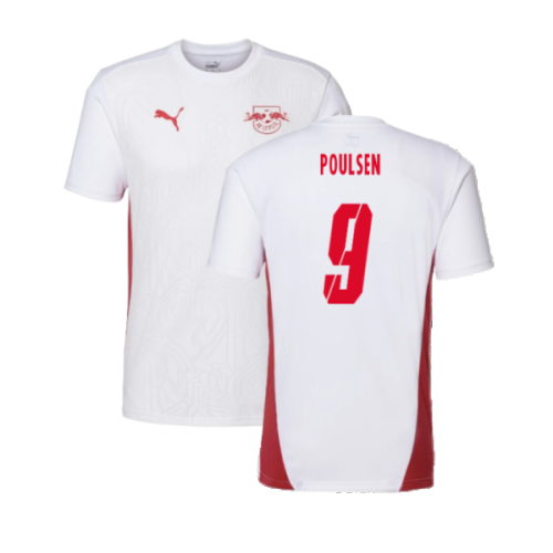 2024-2025 Red Bull Leipzig Training Shirt (White) (Poulsen 9)