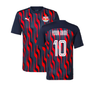 2024-2025 Red Bull Salzburg Pre-Match Shirt (Navy) (Your Name)