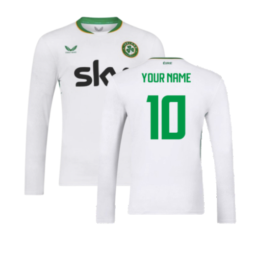 2024-2025 Republic of Ireland Away Long Sleeve Shirt (Your Name)