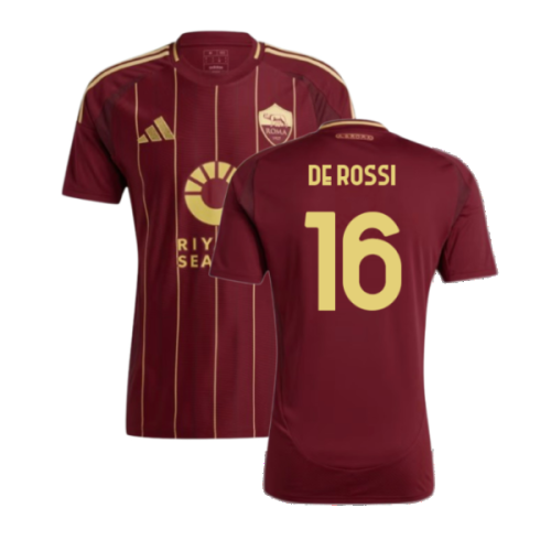 2024-2025 Roma Home Shirt (De Rossi 16)