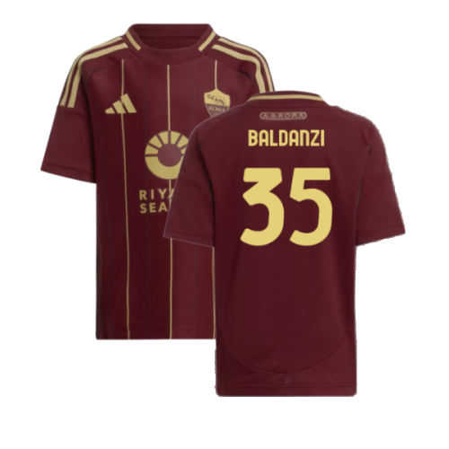 2024-2025 Roma Home Shirt (Kids) (Baldanzi 35)