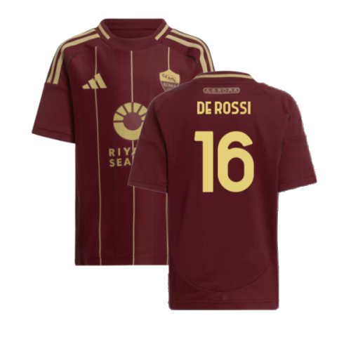 2024-2025 Roma Home Shirt (Kids) (De Rossi 16)