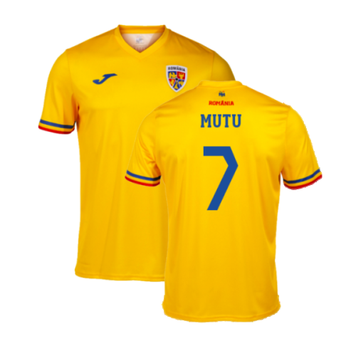 2024-2025 Romania Home Supporters Shirt (Kids) (Mutu 7)