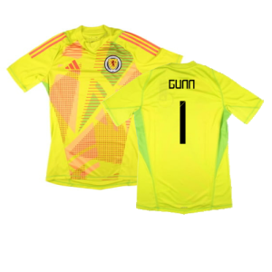 2024-2025 Scotland Home Goalkeeper Shirt (Yellow) (Gunn 1)