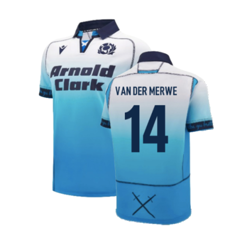 2024-2025 Scotland Rugby Away Replica Shirt (Kids) (Van Der Merwe 14)