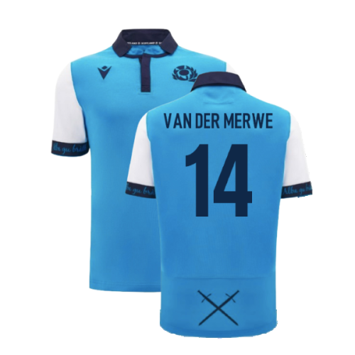 2024-2025 Scotland Rugby Away SS Cotton Shirt (Van Der Merwe 14)