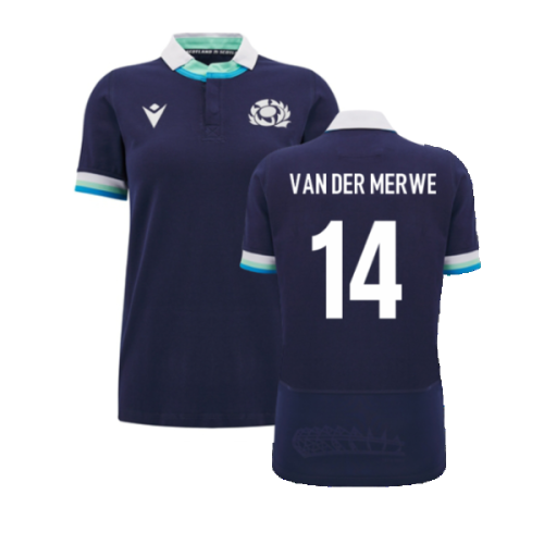 2024-2025 Scotland Rugby Home Cotton Shirt (Womens) (Van Der Merwe 14)