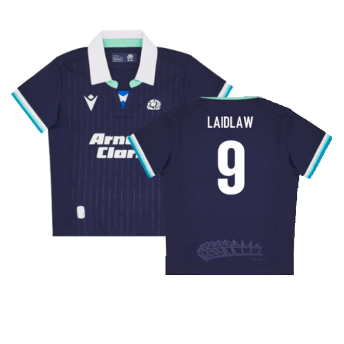 2024-2025 Scotland Rugby Home Little Kids Mini Shirt (Laidlaw 9)