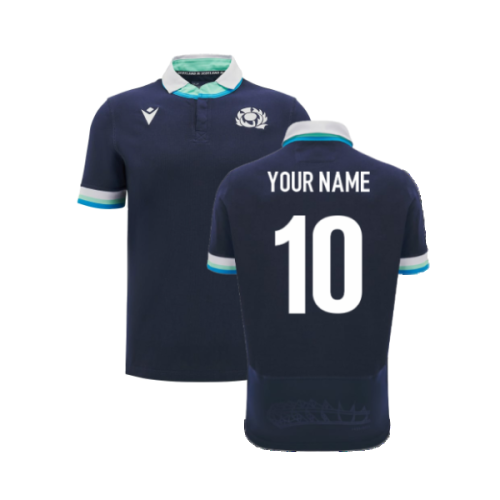 2024-2025 Scotland Rugby Home SS Cotton Shirt (Kids) (Your Name)