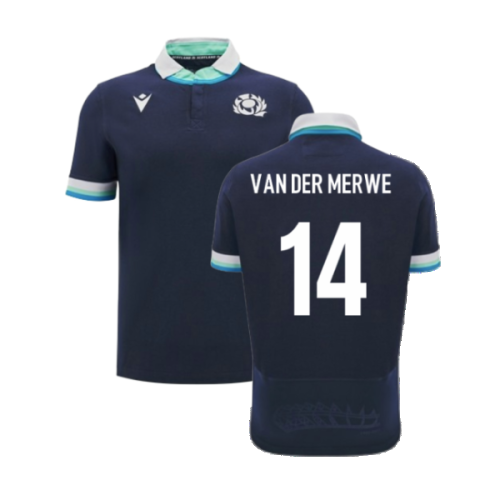 2024-2025 Scotland Rugby Home SS Cotton Shirt (Van Der Merwe 14)