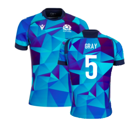 2024-2025 Scotland Rugby Training Jersey (Blue) (Gray 5)