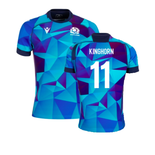 2024-2025 Scotland Rugby Training Jersey (Blue) (Kinghorn 11)