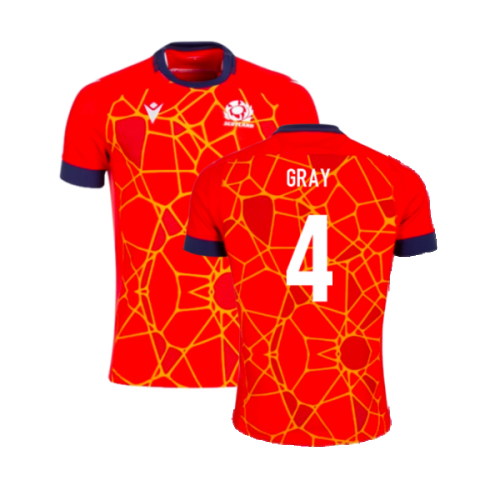 2024-2025 Scotland Rugby Training Jersey (Red) (Gray 4)