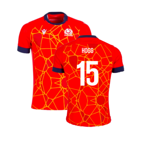 2024-2025 Scotland Rugby Training Jersey (Red) (Hogg 15)