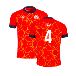 2024-2025 Scotland Rugby Training Jersey (Red) - Kids (Gray 4)