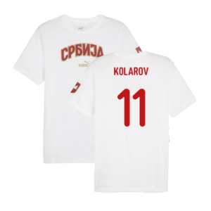 2024-2025 Serbia FtblIcons Tee (White) (Kolarov 11)