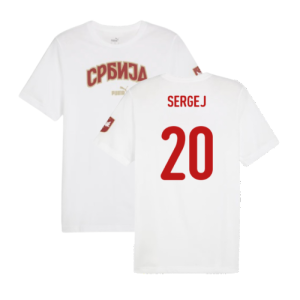 2024-2025 Serbia FtblIcons Tee (White) (Sergej 20)