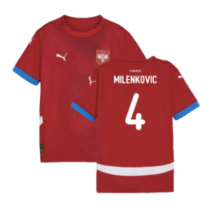 2024-2025 Serbia Home Shirt (Kids) (Milenkovic 4)