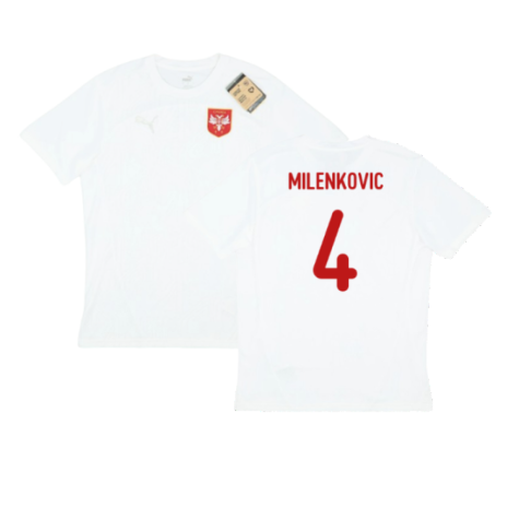 2024-2025 Serbia Training Jersey (White) (Milenkovic 4)