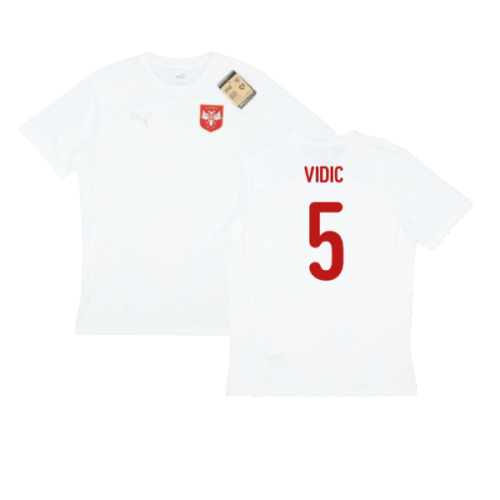 2024-2025 Serbia Training Jersey (White) (Vidic 5)