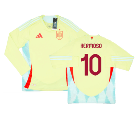 2024-2025 Spain Authentic Long Sleeve Away Shirt (Hermoso 10)